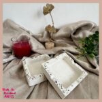 rustic cement handmade ashtrays